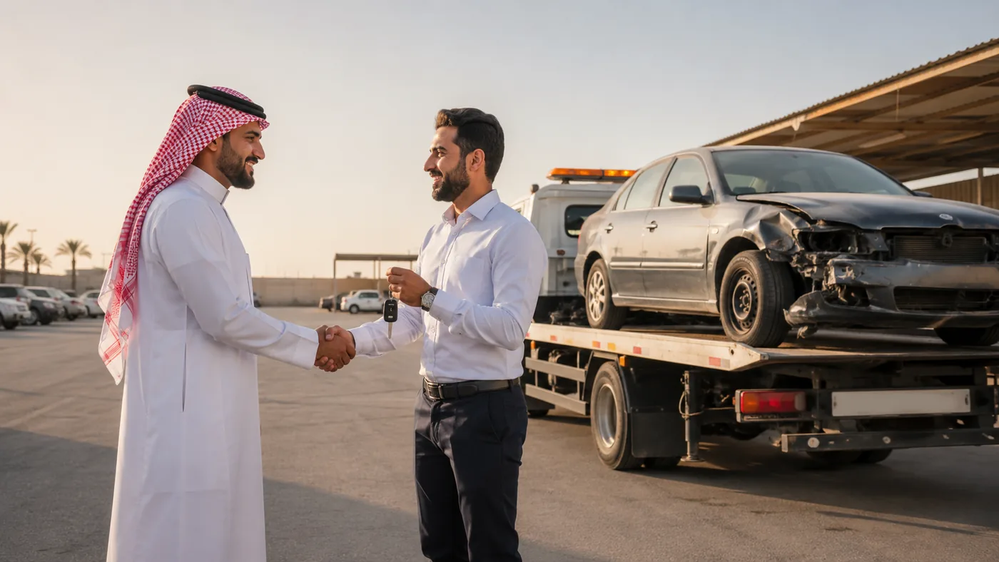 اتفاق على شراء سيارة تشليح بعد التقييم